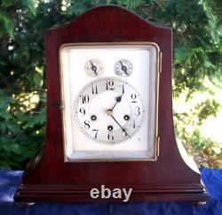 Antique Circa 1912 Junghans Rosewood Mantle Clock MUST SEE Parts Repair