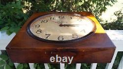 Antique Circa 1930 Telechron Gallery Kitchen School Wall Clock EARLY MUST SEE