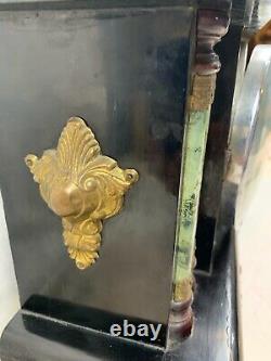 Antique Japanese 4 Pillar Mantel Clock RARE! Must See 317