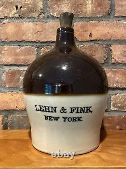 Antique Lehn & Fink New York Stoneware Whiskey Jug Must See