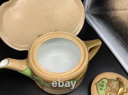Antique MZ Austria Teapot, Sugar And Bowl Unique Hand Painted MUST SEE