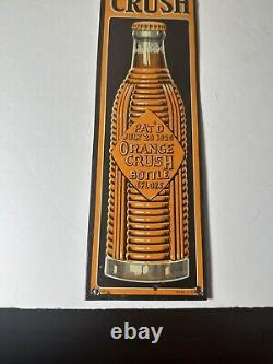 Antique Orange Crush Soda Tin Sign 1920's MUST SEE