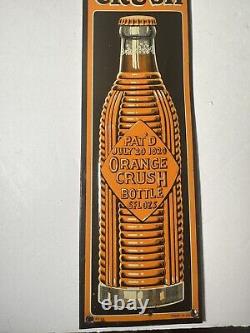 Antique Orange Crush Soda Tin Sign 1920's MUST SEE