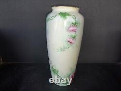 Antique Rosenthal Hand Painted Porcelain Vase with Roses. Must See
