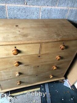 Antique victorian pine chest of drawers PLEASE SEE DESCRIPTION MUST COLLECT ASAP