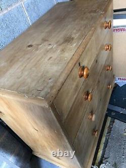 Antique victorian pine chest of drawers PLEASE SEE DESCRIPTION MUST COLLECT ASAP