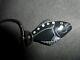 Argillite Haida Gwaii Halibut withAbalone Inlay's -Pendant-Excellent Must See