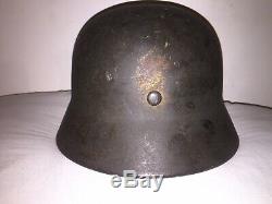 Authentic WW2 GERMAN M40 HELMET SIZE Q62/N172 Mark MUST SEE Single Decal MN RARE