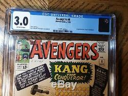 Avengers 8 Cgc 3.0 1st Appearance of Kang the Conqueror Presents Well Must See