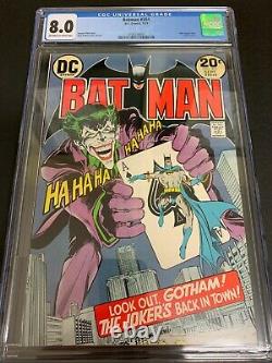 Batman #251 Cgc 8.0 (dc, 1973) Neal Adams Classic! Joker! Must-see