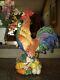 Beautiful 17 Rooster By Fitz And Floyd Centerpiece Display Piece Must See