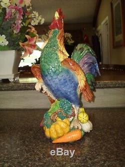 Beautiful 17 Rooster By Fitz And Floyd Centerpiece Display Piece Must See
