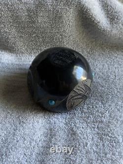 Beautiful Tom Tapia San Juan Pueblo Black Pottery Small Vase MUST SEE