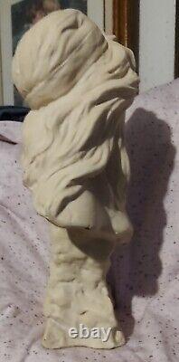 Beautiful Vintage Art Nouveau Women's, Chalk Bust, 1931, Must See! Great Cond