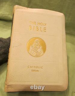 Big 6lb Vintage 1958 DELUXE Color Illustrated Roman Catholic Holy Bible MUST SEE