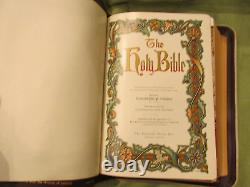 Big 6lb Vintage 1958 DELUXE Color Illustrated Roman Catholic Holy Bible MUST SEE