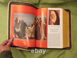 Big 6lb Vintage 1958 DELUXE Color Illustrated Roman Catholic Holy Bible MUST SEE