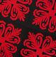 Black & Red Hawaiian Design QUILT TOP Queen, Masculine Must See Design