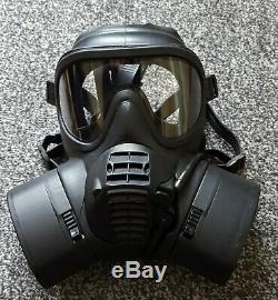 Brand new sealed British Military GSR Gas Mask and filters (Size 4) MUST SEE