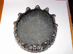 Bronze Very Ornate Lotus Bowl Hand Made In Vietnam A Must See
