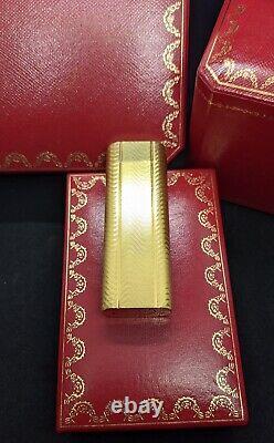 CARTIER 18Kt GOLD LIGHTER WORKS GREAT! OVERHAULED! MUST SEE! OVAL