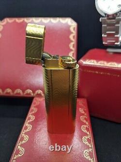 CARTIER 18Kt GOLD LIGHTER WORKS GREAT! OVERHAULED! MUST SEE! OVAL