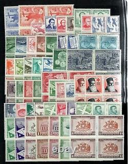 CHILE block of 4 MNH collection 267 differents must see 7 scans