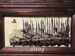 Canadian Geese Wood Wall Art 3D Decoupage Created From Nature McGee MUST SEE