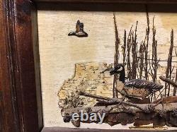 Canadian Geese Wood Wall Art 3D Decoupage Nature by McGee Vintage MUST SEE