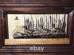 Canadian Geese Wood Wall Art 3D Decoupage Nature by McGee Vintage MUST SEE