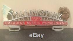 Cast Aluminum Yellowstone National Park License Plate Topper. MUST SEE