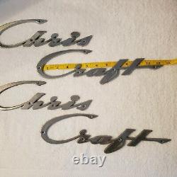 Chris Craft Chrome Logo 2 Sets MUST SEE! Chris is 10 & Craft is 12.5