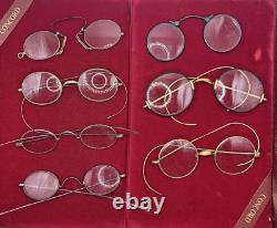 Collection Of Vintage Wire Rim Eyeglasses Sterling Ao. Shuron Must See