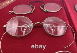 Collection Of Vintage Wire Rim Eyeglasses Sterling Ao. Shuron Must See