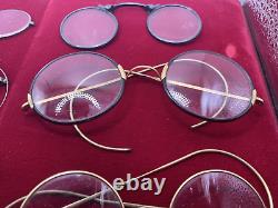 Collection Of Vintage Wire Rim Eyeglasses Sterling Ao. Shuron Must See