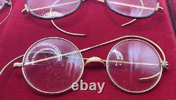 Collection Of Vintage Wire Rim Eyeglasses Sterling Ao. Shuron Must See