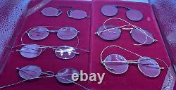 Collection Of Vintage Wire Rim Eyeglasses Sterling Ao. Shuron Must See