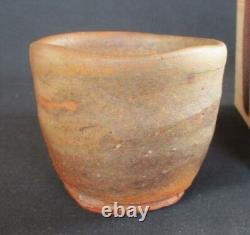 Death A Must-See For Bizen Ware Collectors Tsuneo Osawa Hizo Sake Cup Scratched