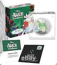 Disney Must-See For Fans Alice 2021 Niue Silver Coin Box Certificate No. 4403