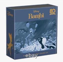 Disney Must-See For Fans Bambi 80Th Anniversary Silver Coin Oz Box No. 8235