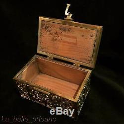 EARLY 1900's GERMAN GOTHIC BRASS DESK HUMIDOR / TRINKET BOX. MUST SEE. L@@k