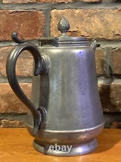 Early Antique Money & Smith Boston Mass. Pewter Coffee Or Teapot Must See