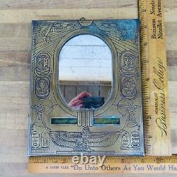 Egyptian Revival Mirror Brass 1880-1930 Must See Detail Rare