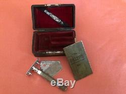 Extremely Rare 1904-05 Gillette Double Ring Safety Razor-Box & Booklet-Must See