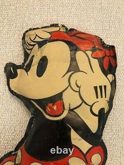 Extremely Rare 1930s Mickey Mouse's Minnie Mouse Oil Cloth Doll. Must See