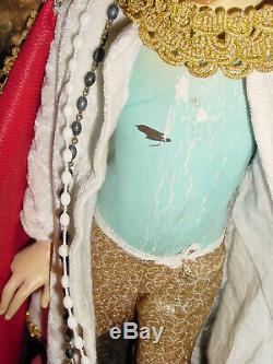 Fantastic antique Spanish MOTHER of MARY 27in Statue life like MUST SEE Jewels