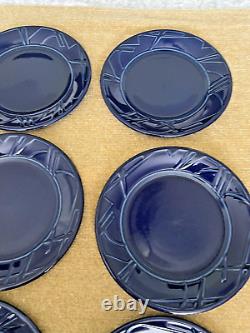 Fiestaware 2000 Cobalt Dinner Plates Fiesta Ware SET 9 Vintage Must SEE