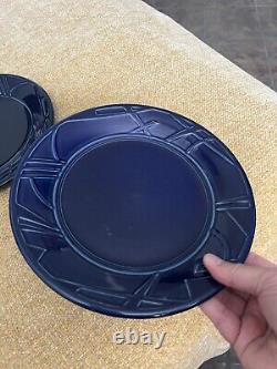 Fiestaware 2000 Cobalt Dinner Plates Fiesta Ware SET 9 Vintage Must SEE