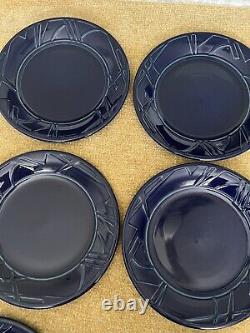 Fiestaware 2000 Cobalt Dinner Plates Fiesta Ware SET 9 Vintage Must SEE