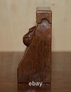 Fine And Collectable 1930's Pair Of Robert Mouseman Thompson Bookends Must See